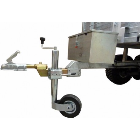 Béquille De Remorque WilTec - Capacité 900 Kg - Acier Q235 - Manivelle Et Plaque Orientable - Pour Caravane, Remorque
